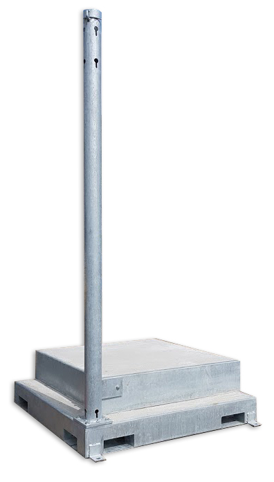 KIBOX: Adapter på betonfod KIBOX: Adapter på betonfod